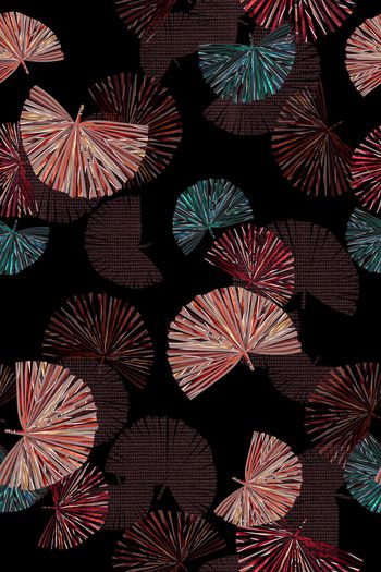 扇子印花华亿平台图片