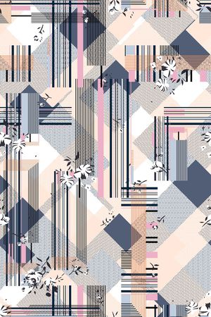 线条印花华亿平台图片