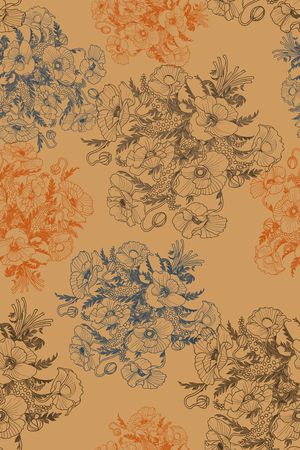 花卉印花华亿平台图片