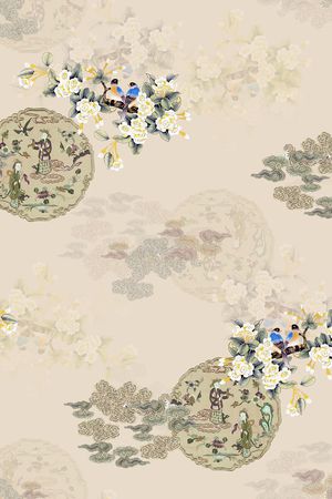 中国风印花华亿平台图片