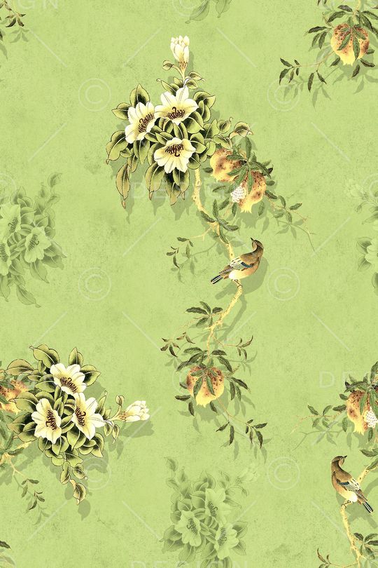 中国风印花华亿平台图片