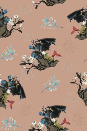 花卉印花华亿平台图片