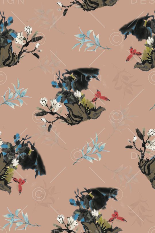 花卉印花华亿平台图片