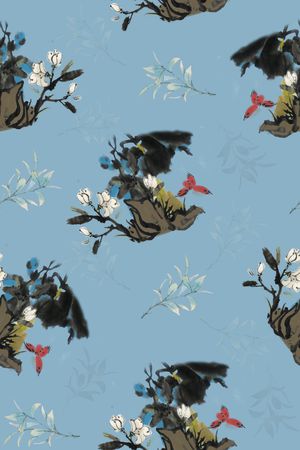 花卉印花华亿平台图片