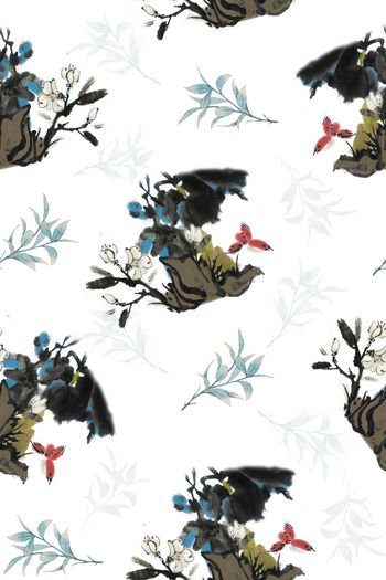 中国风印花华亿平台图片