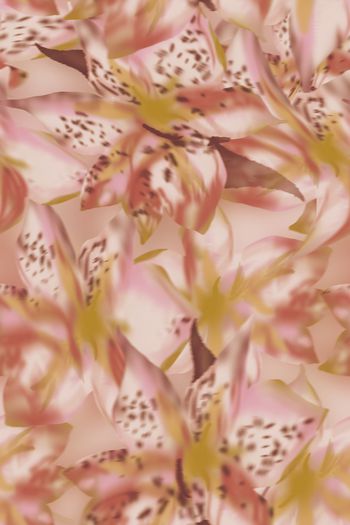 模糊花卉印花华亿平台图片