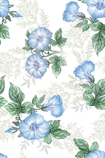 清爽底花卉印花华亿平台图片