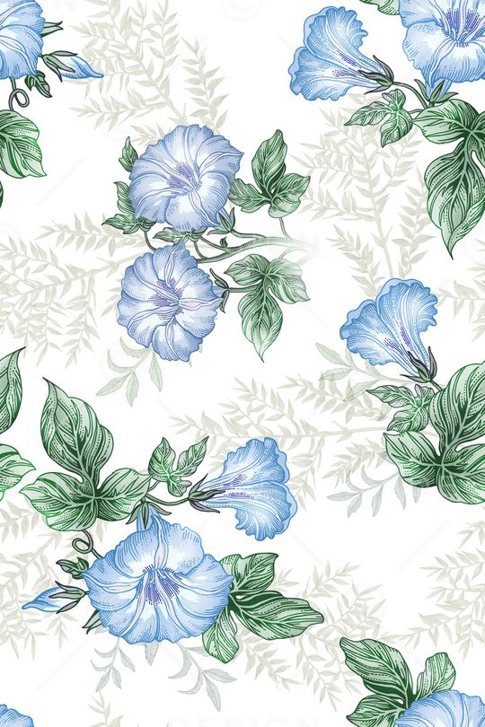 清爽底花卉印花华亿平台图片