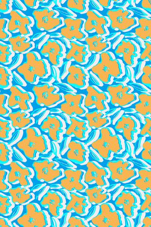 抽象花卉印花华亿平台图片