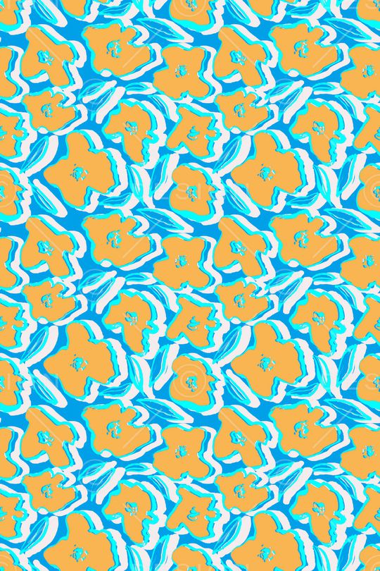 抽象花卉印花华亿平台图片