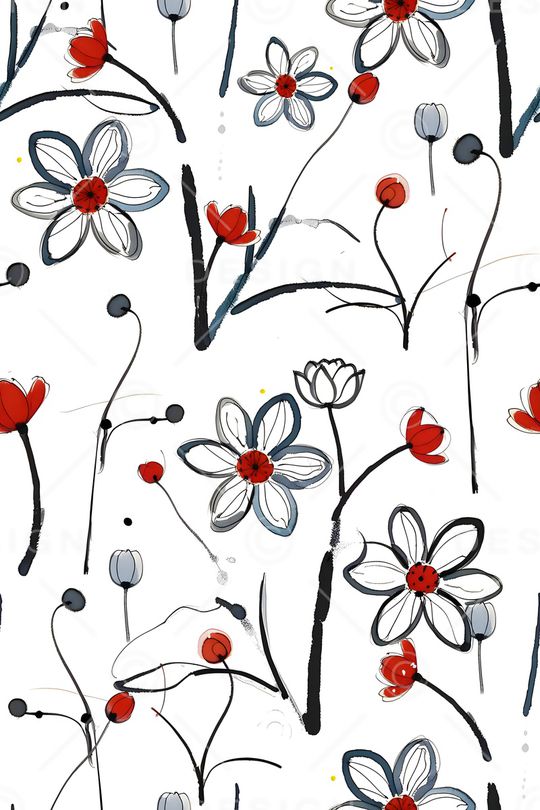 水墨风印花华亿平台图片