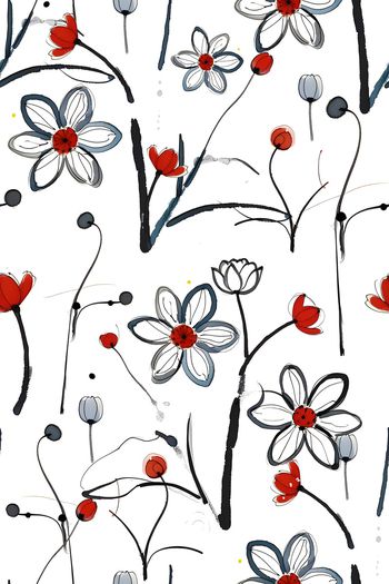 水墨风印花华亿平台图片