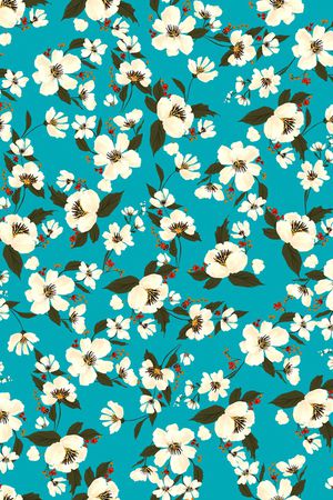 满版散花印花华亿平台图片