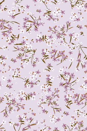 清爽底花卉印花华亿平台图片