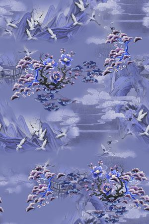 中国风印花华亿平台图片