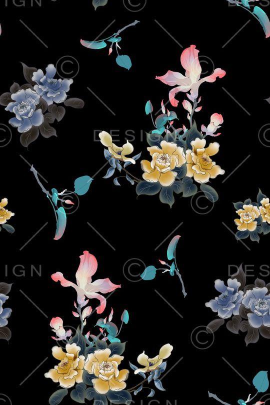 中国风印花华亿平台图片