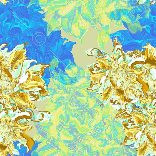 花卉印花华亿平台图片