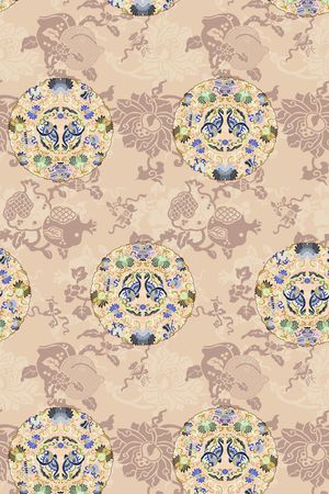 中国风印花华亿平台图片