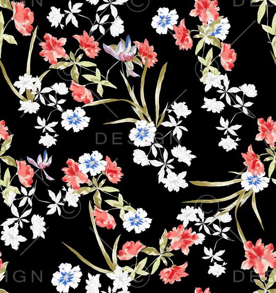 花卉印花华亿平台图片