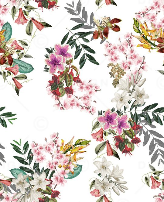 花卉印花华亿平台图片