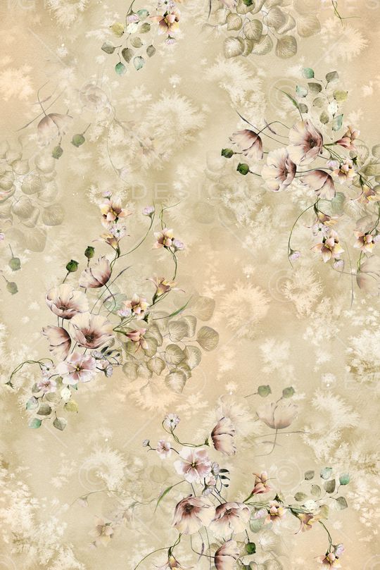 中国风植物花卉印花华亿平台图片