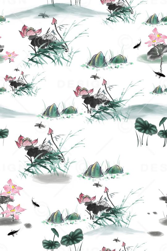 中国风印花华亿平台图片