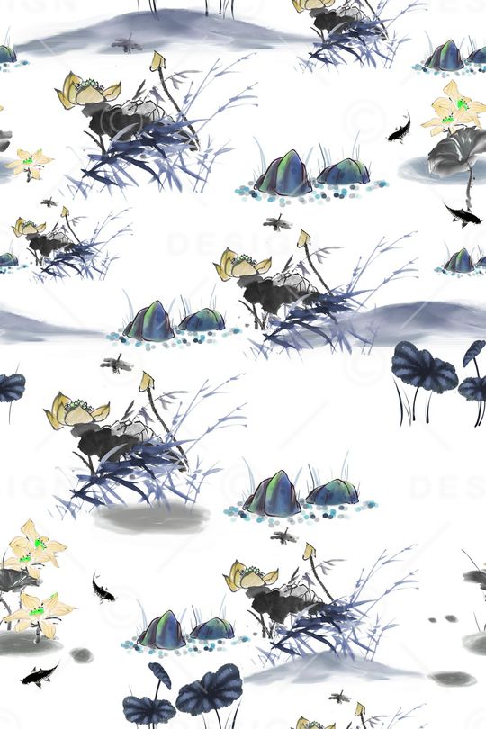 中国风印花华亿平台图片