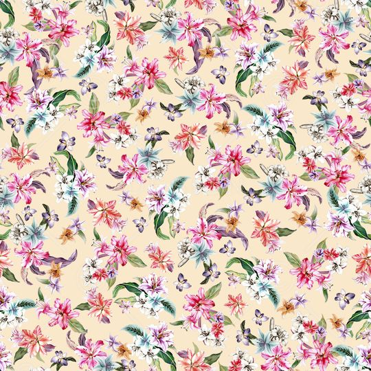 满版散花印花华亿平台图片