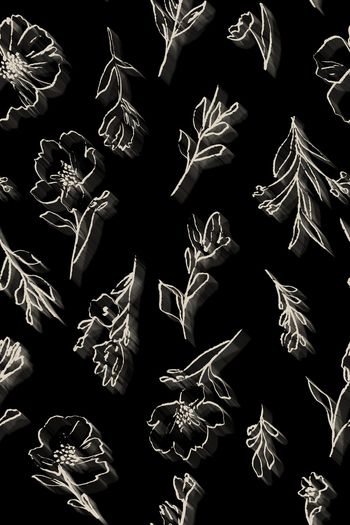 线条花卉印花华亿平台图片