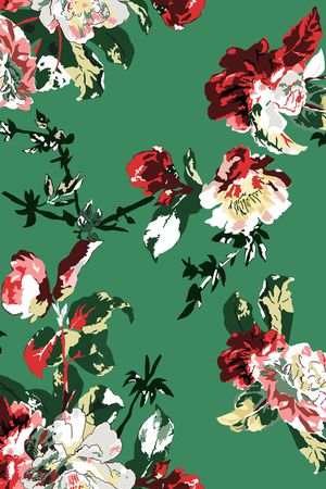 花卉印花华亿平台图片