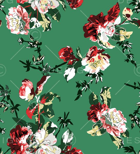 花卉印花华亿平台图片