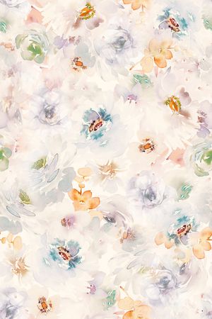 水彩花卉印花华亿平台图片