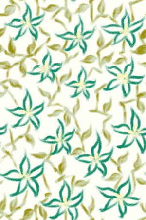 清爽底花卉印花华亿平台图片