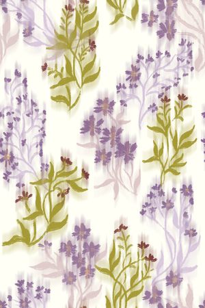 清爽底花卉印花华亿平台图片