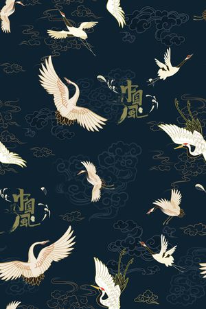 仙鹤印花华亿平台图片