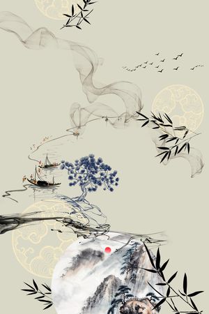 中国风印花华亿平台图片