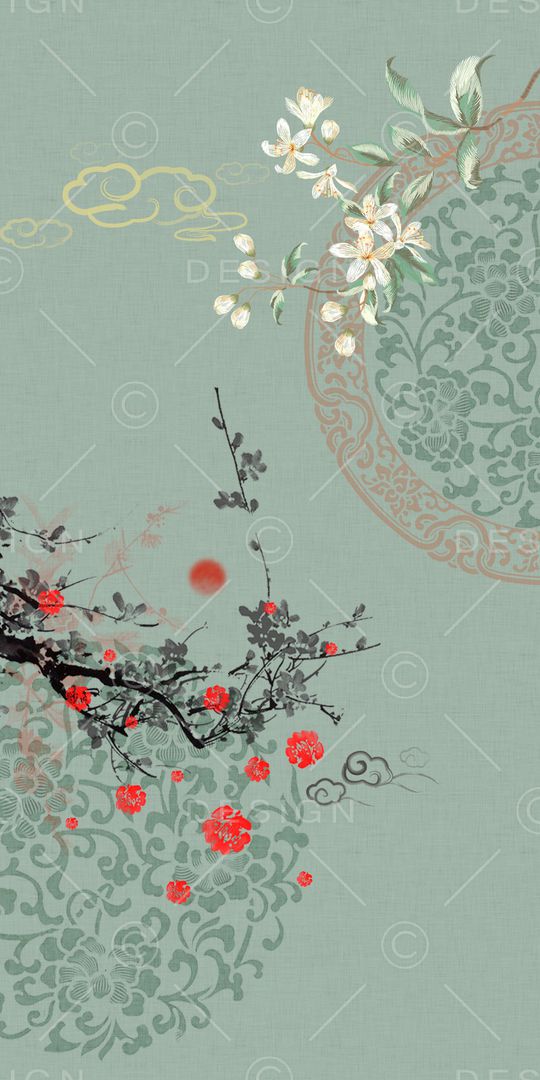 中国风印花华亿平台图片