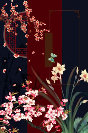 中国风印花华亿平台图片