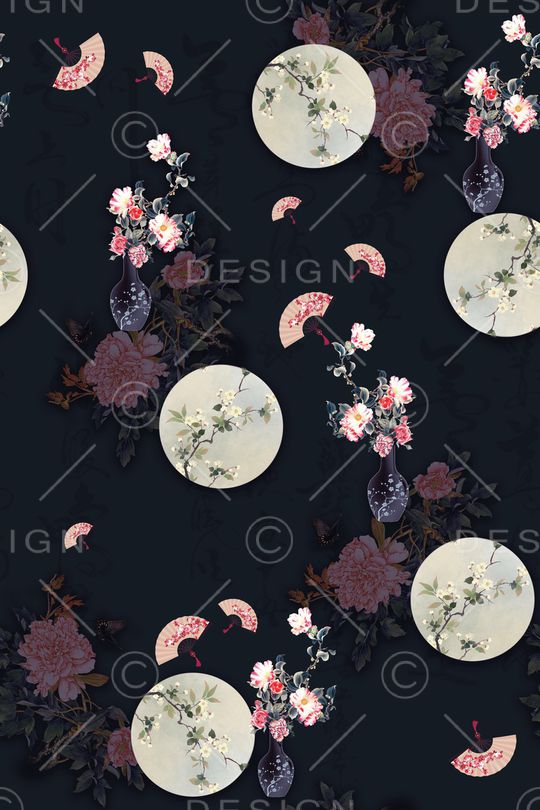 中国风印花华亿平台图片