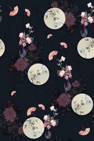 中国风印花华亿平台图片