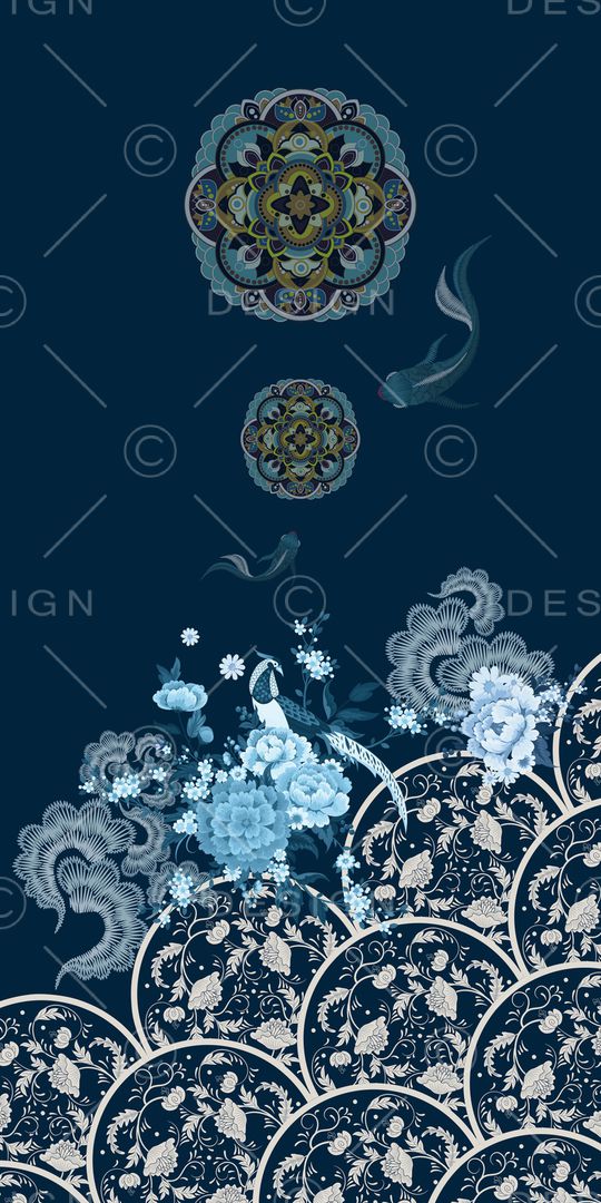 中国风印花华亿平台图片