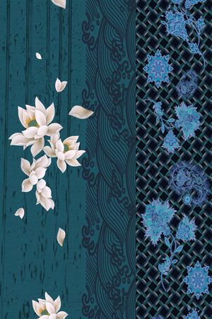 中国风印花华亿平台图片