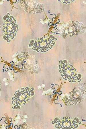 中国风印花华亿平台图片