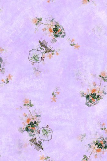 花卉印花华亿平台图片