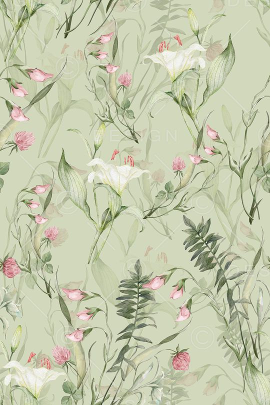 水彩花卉印花华亿平台图片