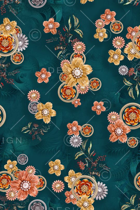 花卉印花华亿平台图片