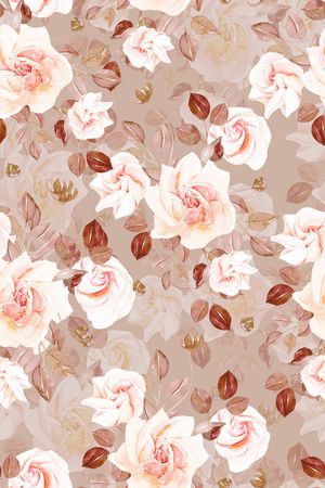 水彩花卉印花华亿平台图片