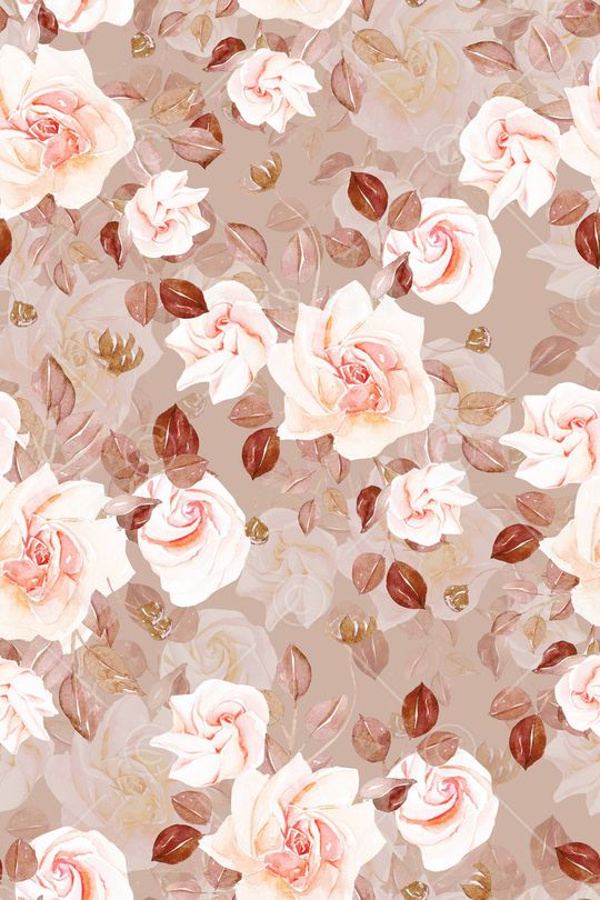 水彩花卉印花华亿平台图片