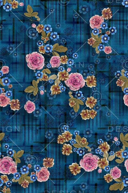 花卉印花华亿平台图片