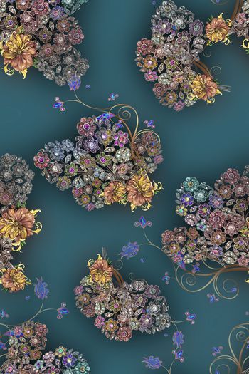 花卉印花华亿平台图片